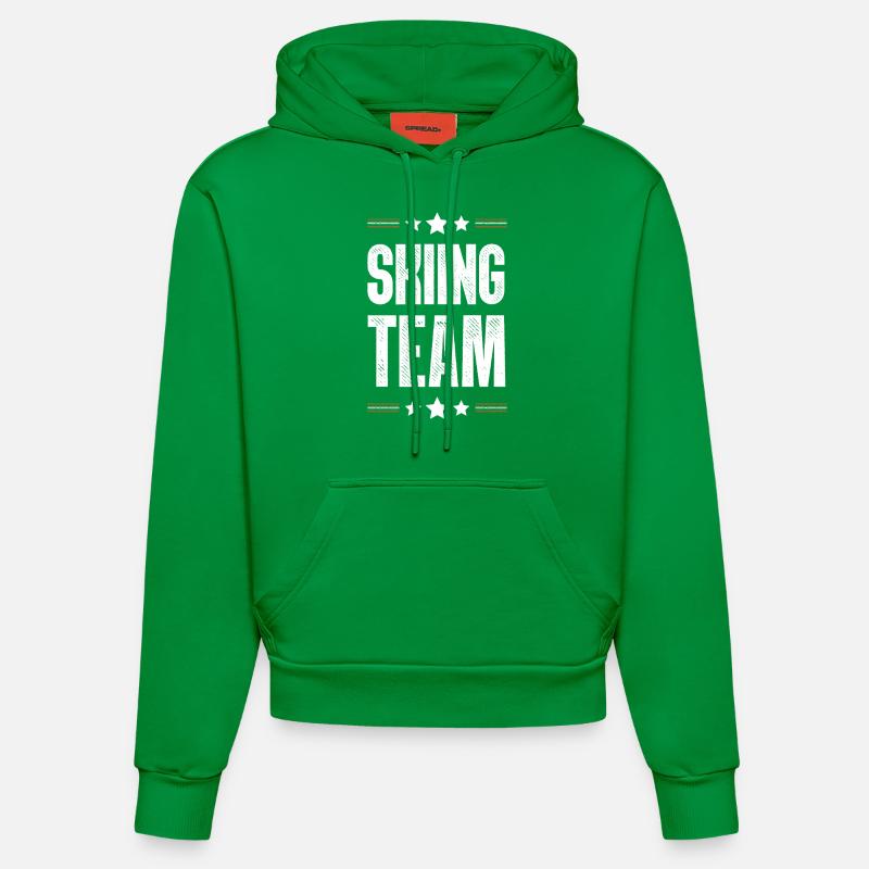 Équipe de ski - Sweat à capuche bio ajusté fabriqué en UE - City Green