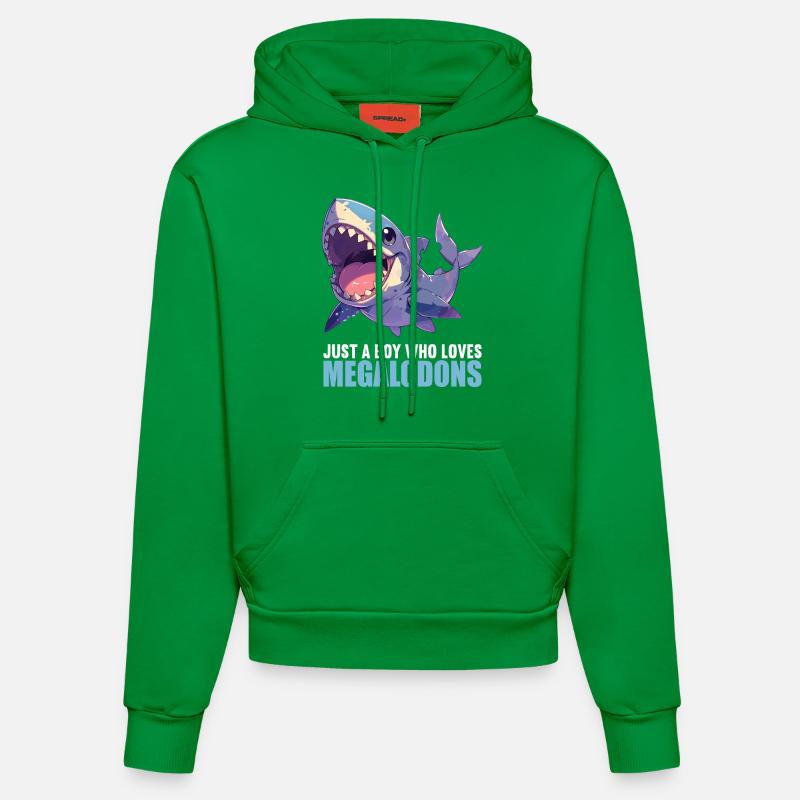 Mégalodons Megalodon - Sweat à capuche bio ajusté fabriqué en UE - City Green