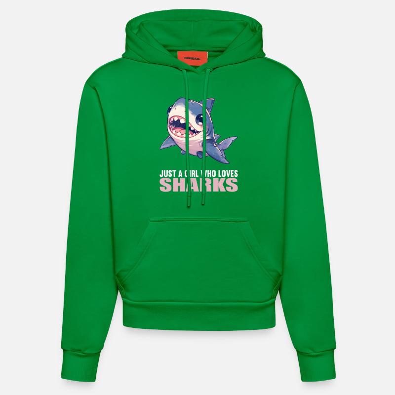 Requins Requin - Sweat à capuche bio ajusté fabriqué en UE - City Green