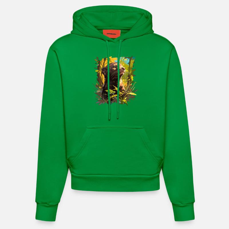 Vison Vison - Sweat à capuche bio ajusté fabriqué en UE - City Green