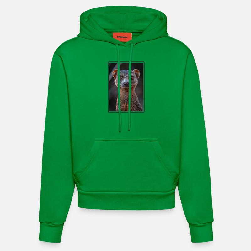 La mangouste de mangouste - Sweat à capuche bio ajusté fabriqué en UE - City Green