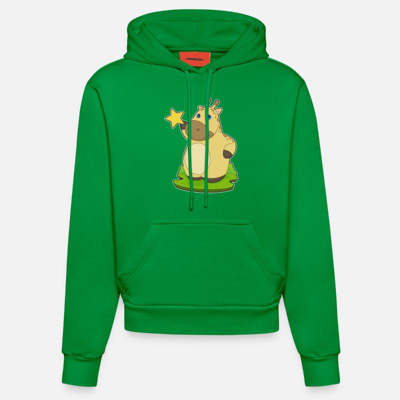 Étoile Girafe - Sweat à capuche bio ajusté fabriqué en UE - City Green