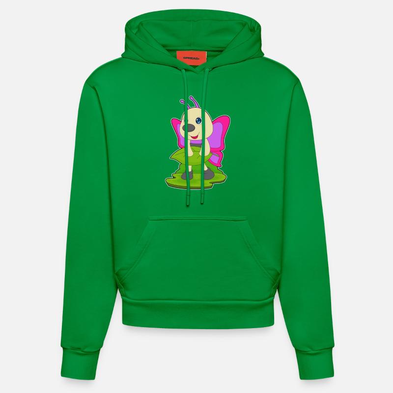 Feuille de papillon - Sweat à capuche bio ajusté fabriqué en UE - City Green