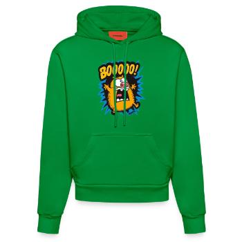 Lustiger Boo Hamster - Organic Fitted Hoodie Made in EU - City Green - Vorne