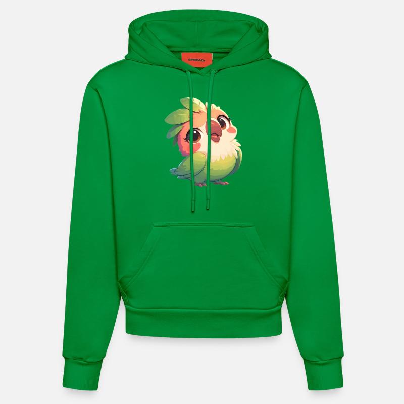 Perroquet Perroquet Perroquet - Sweat à capuche bio ajusté fabriqué en UE - City Green
