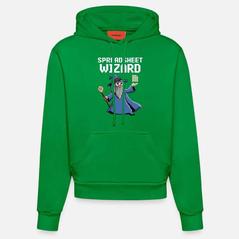 Tabellenkalkulations-Assistent Lustiger Controller Buchhalter - Organic Fitted Hoodie Made in EU - City Green