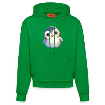 Penguins Penguin - Organic Fitted Hoodie Made in EU - City Green - Front