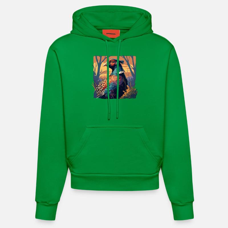 Faisans Faisan - Sweat à capuche bio ajusté fabriqué en UE - City Green