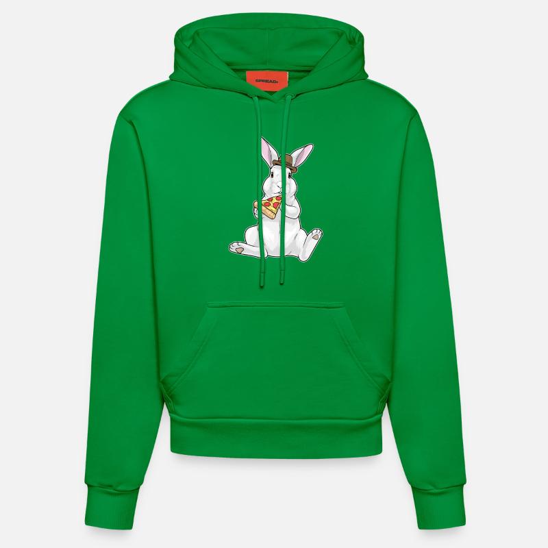 Pizza lapin - Sweat à capuche bio ajusté fabriqué en UE - City Green