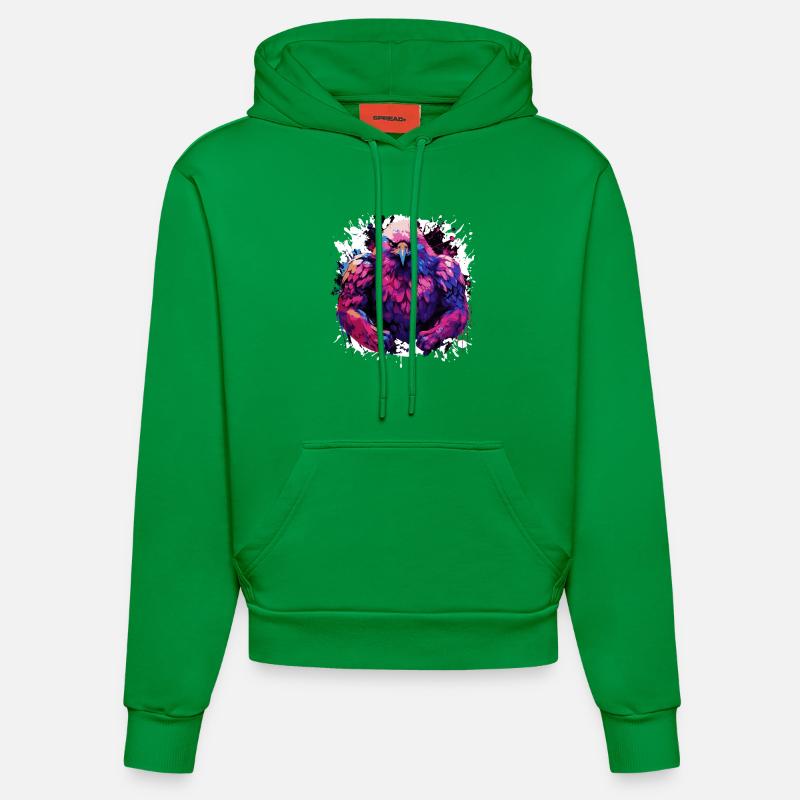 Muscles de musculation Eagle - Sweat à capuche bio ajusté fabriqué en UE - City Green
