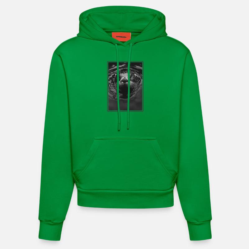Loutre de mer - Sweat à capuche bio ajusté fabriqué en UE - City Green