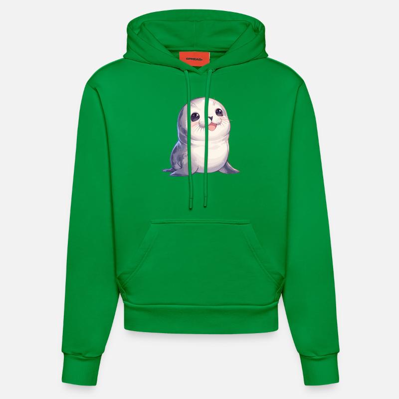 Joints, Phoque - Sweat à capuche bio ajusté fabriqué en UE - City Green