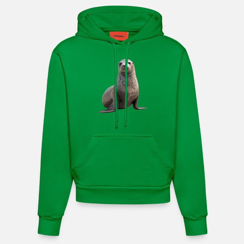 Joints, Phoque - Sweat à capuche bio ajusté fabriqué en UE - City Green