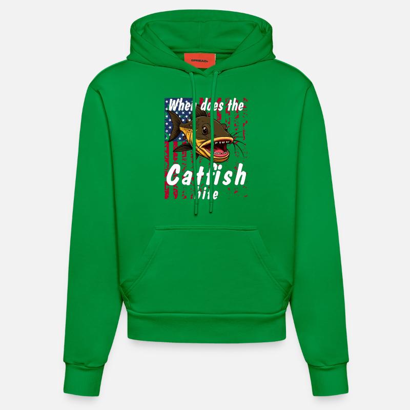 Quand le poisson-chat mord-il - Sweat à capuche bio ajusté fabriqué en UE - City Green