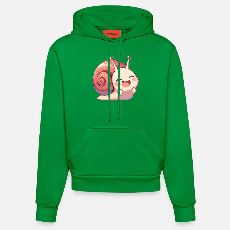 Escargots Escargot - Sweat à capuche bio ajusté fabriqué en UE - City Green