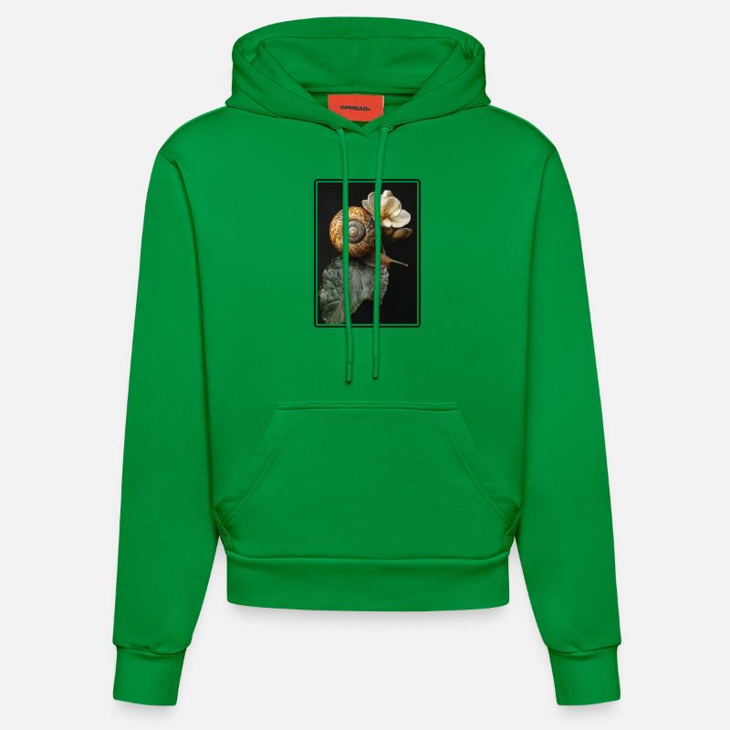 Escargots Escargot - Sweat à capuche bio ajusté fabriqué en UE - City Green