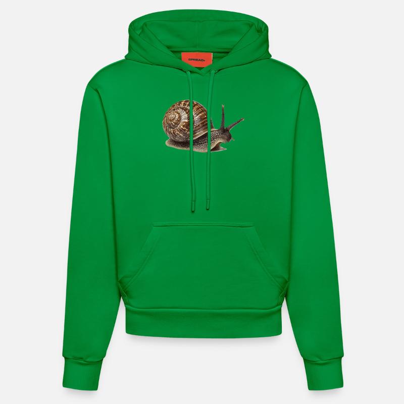 Escargots Escargot - Sweat à capuche bio ajusté fabriqué en UE - City Green