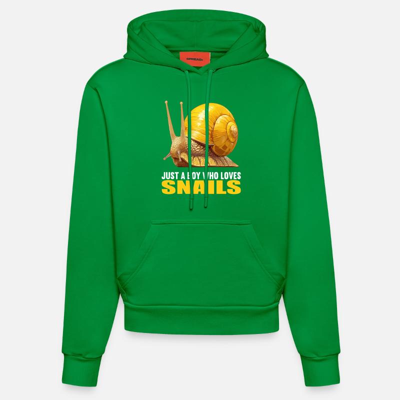 Escargots Escargot - Sweat à capuche bio ajusté fabriqué en UE - City Green