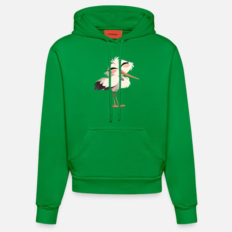 Cigognes Cigognes - Sweat à capuche bio ajusté fabriqué en UE - City Green