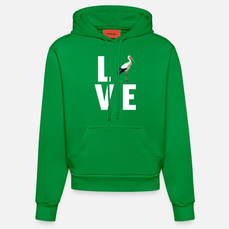 Cigognes Cigognes - Sweat à capuche bio ajusté fabriqué en UE - City Green