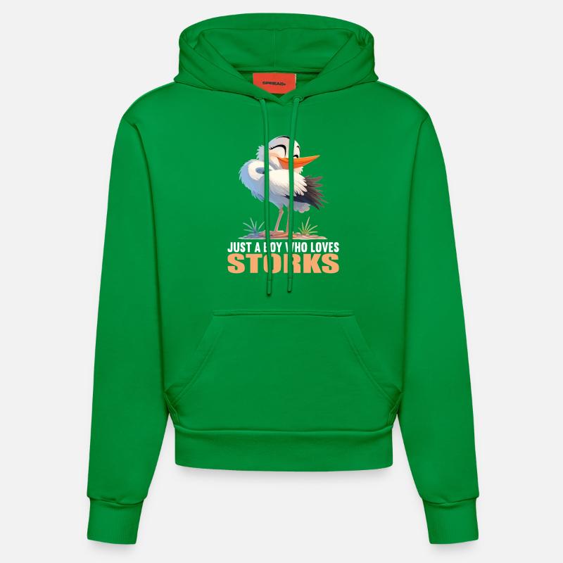 Cigognes Cigognes - Sweat à capuche bio ajusté fabriqué en UE - City Green