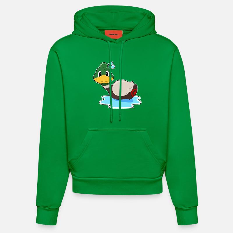 Nage en canard - Sweat à capuche bio ajusté fabriqué en UE - City Green