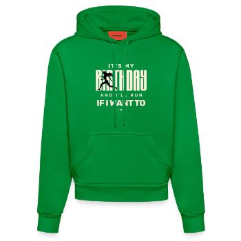 Es ist mein Geburtstag und ich werde rennen, wenn ich will - Organic Fitted Hoodie Made in EU - City Green - Vorne