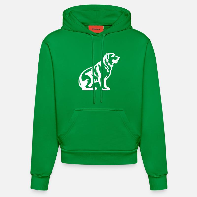 Silhouette de chien Kangal - Sweat à capuche bio ajusté fabriqué en UE - City Green