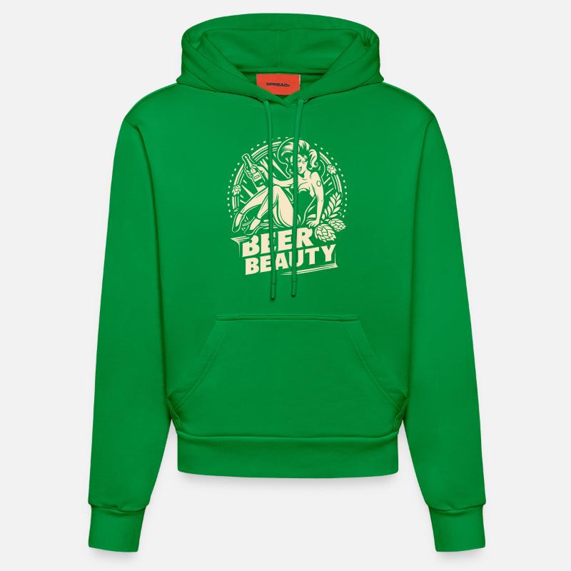 Beauté de la bière - Sweat à capuche bio ajusté fabriqué en UE - City Green