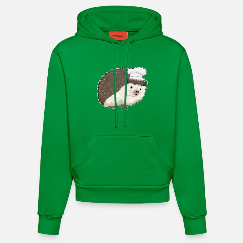 Chapeau de chef hérisson - Sweat à capuche bio ajusté fabriqué en UE - City Green