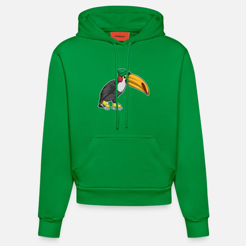 Toucan patins à glace - Sweat à capuche bio ajusté fabriqué en UE - City Green