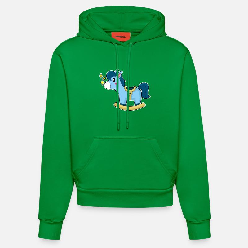 Cheval à bascule - Sweat à capuche bio ajusté fabriqué en UE - City Green