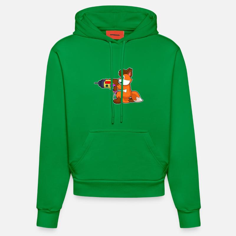 Fuchs Craftsman Drill - Sweat à capuche bio ajusté fabriqué en UE - City Green