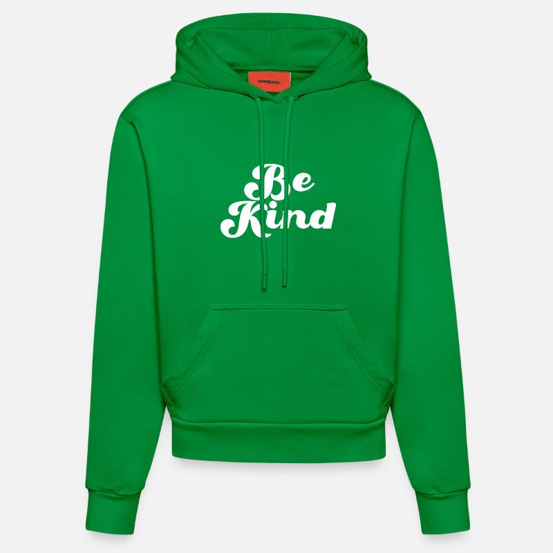Be Kind Sei freundlich Déclaration - Sweat à capuche bio ajusté fabriqué en UE - City Green