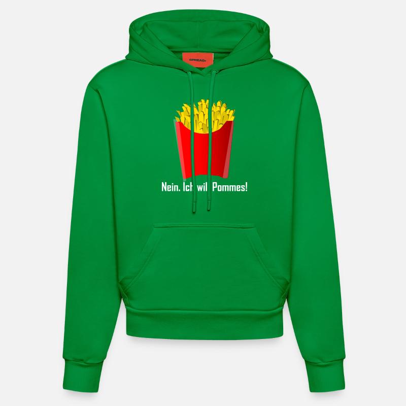 Frites frites idée cadeau - Sweat à capuche bio ajusté fabriqué en UE - City Green