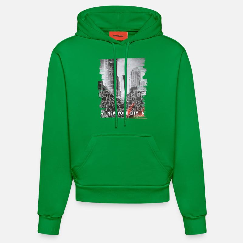 NEW YORK CITY - Sweat à capuche bio ajusté fabriqué en UE - City Green