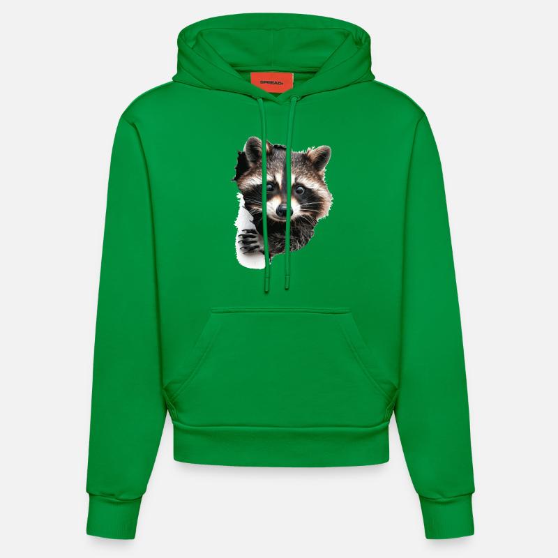 Raton laveur - Sweat à capuche bio ajusté fabriqué en UE - City Green