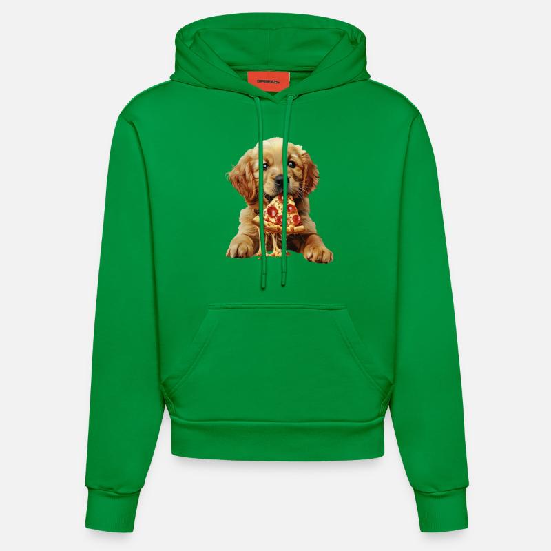 Chien - Sweat à capuche bio ajusté fabriqué en UE - City Green