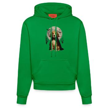 Beagle - Organic Fitted Hoodie Made in EU - City Green - Vorne