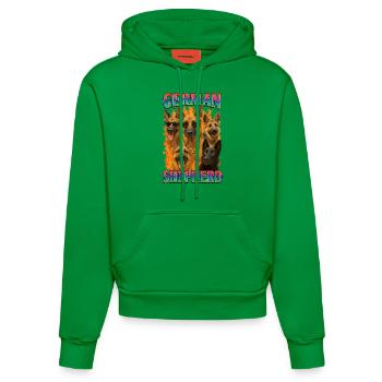 Deutscher Schäferhund - Organic Fitted Hoodie Made in EU - City Green - Vorne