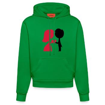 Heiraten - Organic Fitted Hoodie Made in EU - City Green - Vorne