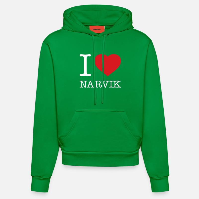 j’adore Narvik - Sweat à capuche bio ajusté fabriqué en UE - City Green
