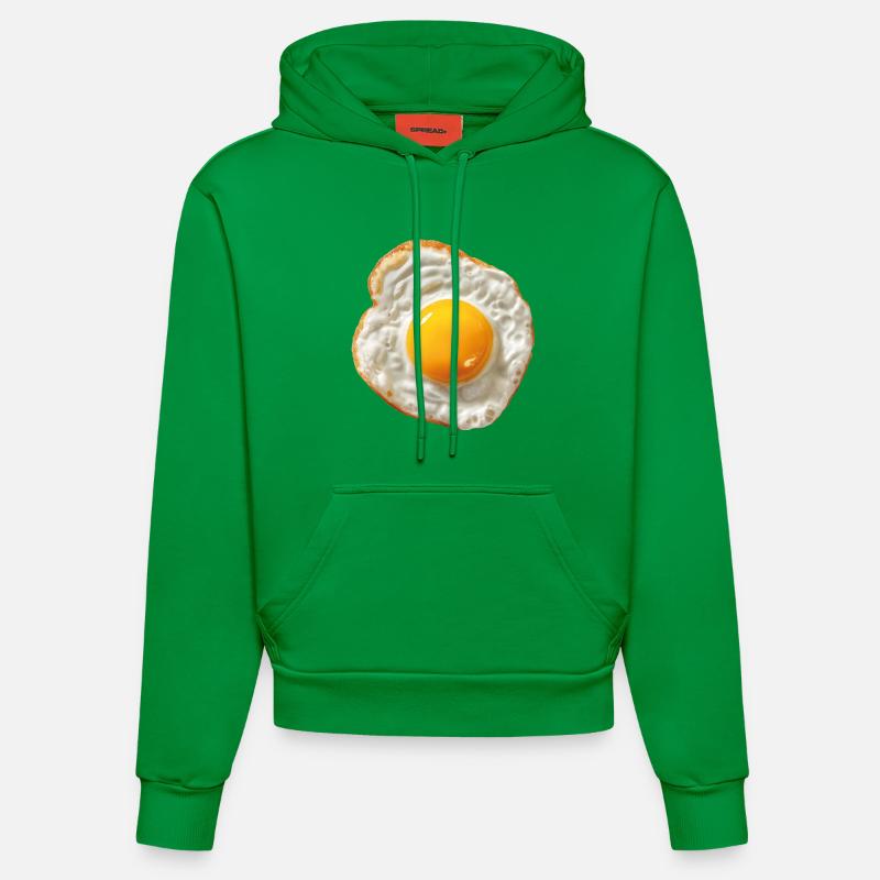 œuf au plat - Sweat à capuche bio ajusté fabriqué en UE - City Green