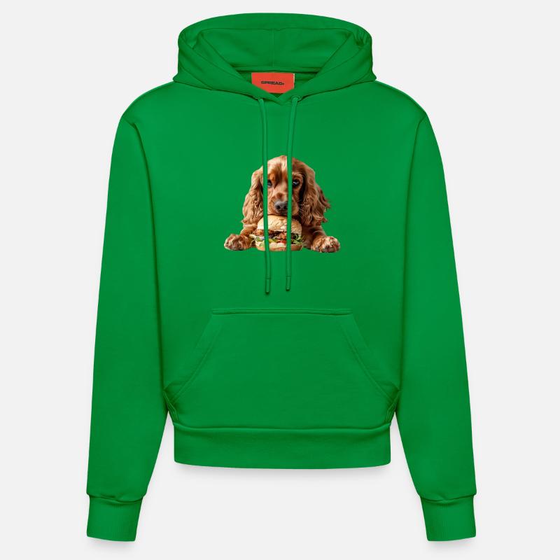 Cocker Spaniel - Sweat à capuche bio ajusté fabriqué en UE - City Green