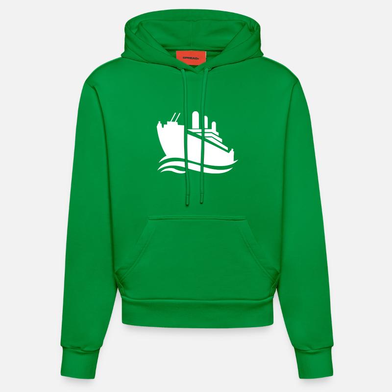 Bateau de croisière - Sweat à capuche bio ajusté fabriqué en UE - City Green