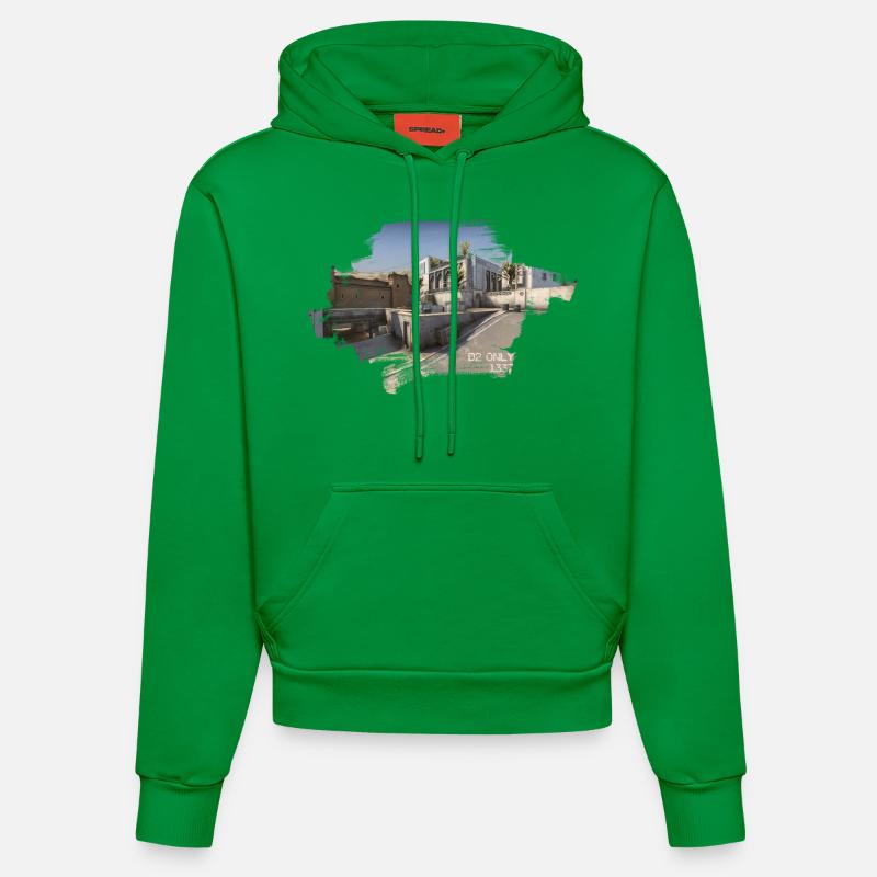 Dust 2 - Sweat à capuche bio ajusté fabriqué en UE - City Green