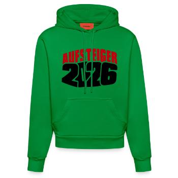 Aufsteiger 2026 Aufstieg - Organic Fitted Hoodie Made in EU - City Green - Vorne
