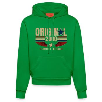 26. Geburtstag Geschenk Original Jahrgang 2000 - Organic Fitted Hoodie Made in EU - City Green - Vorne