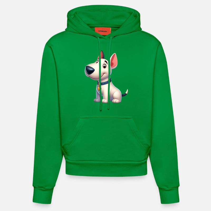 bull terrier 5 - Sweat à capuche bio ajusté fabriqué en UE - City Green