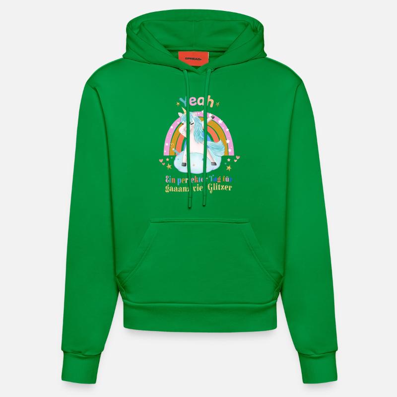 Licorne - Sweat à capuche bio ajusté fabriqué en UE - City Green